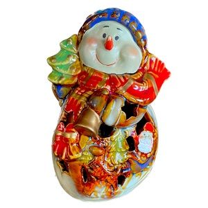 Vintage Snowman Tea Light